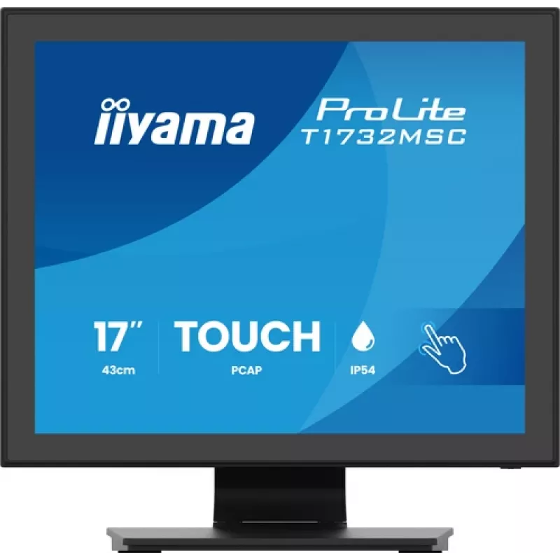 IIYAMA ProLite T1732MSC-B2S 17 inch PCAP puutemonitor, 1280x1024, TN LED, 10-punkti multitoimeline, must