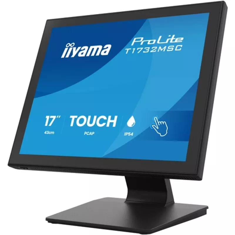 IIYAMA ProLite T1732MSC-B2S 17 inch PCAP puutemonitor, 1280x1024, TN LED, 10-punkti multitoimeline, must