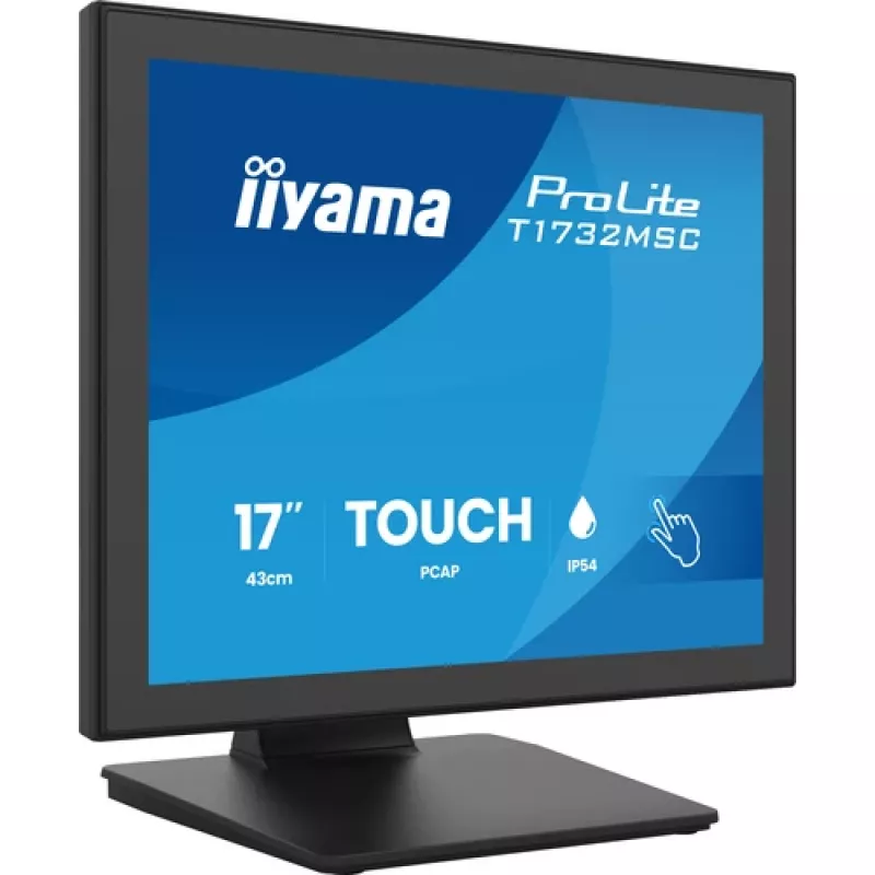 IIYAMA ProLite T1732MSC-B2S 17 inch PCAP puutemonitor, 1280x1024, TN LED, 10-punkti multitoimeline, must