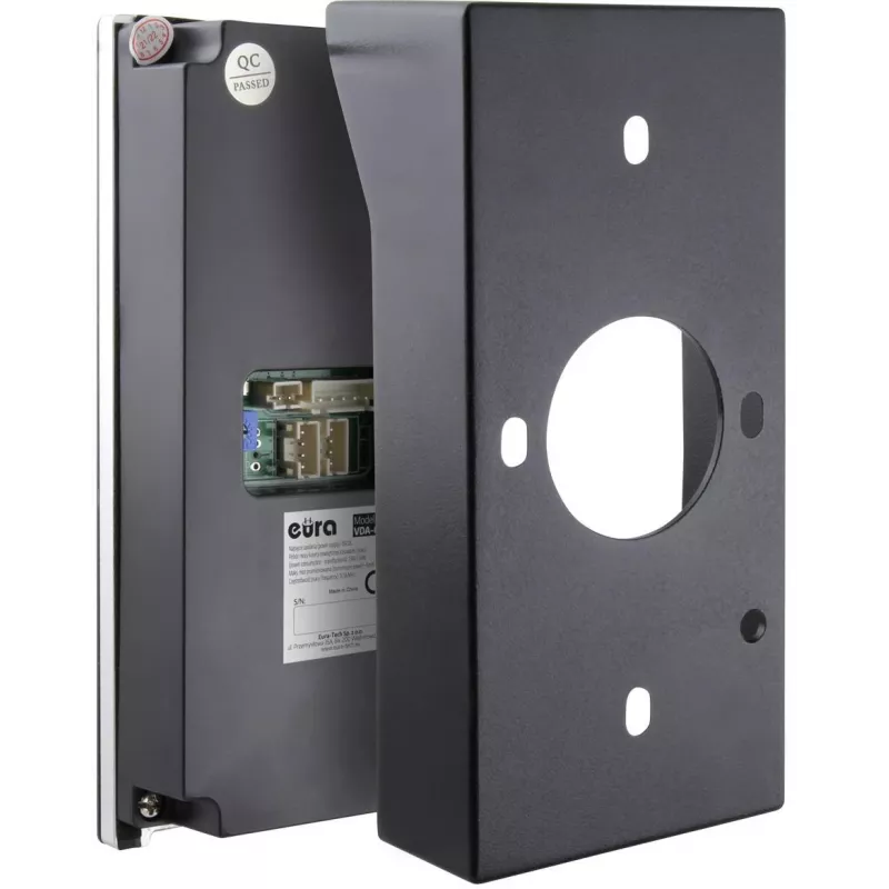 Eura VDP-80C5 Kahepere video uksekõnesüsteem, must, 2x 7 inch LCD, FHD, 2 sissepääsu, 1080p kaamera, RFID-lugeja, pinnale paigaldus