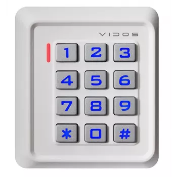 VIDOS ZS40W PIN-koodi ja RFID-läheduskaardi juurdepääsukontrolli lugeja, IP68, tsingisulam, 2000 kasutajat