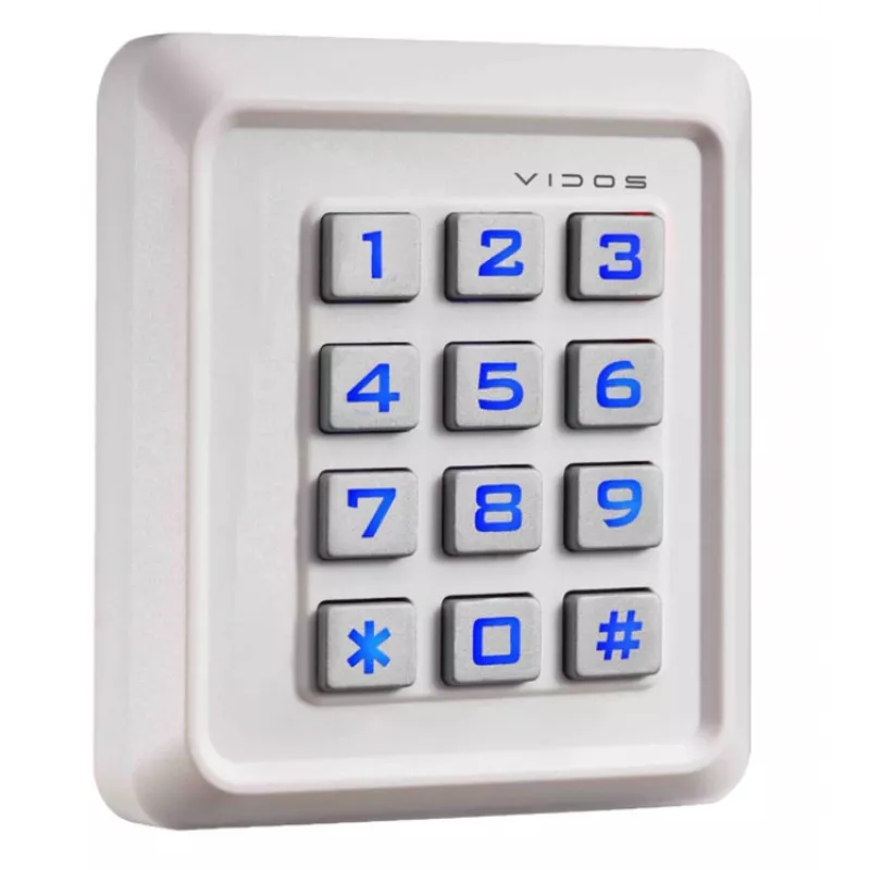 VIDOS ZS40W PIN-koodi ja RFID-läheduskaardi juurdepääsukontrolli lugeja, IP68, tsingisulam, 2000 kasutajat