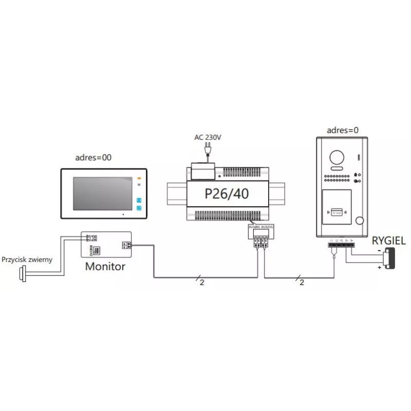VIDOS DUO S1101A Uksejaam - 1 kutsunupp, hõbedane, pinnale paigaldatav, 2-juhtmeline, IP65