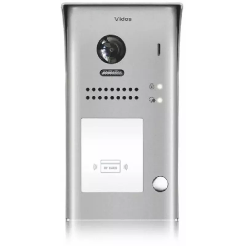 VIDOS DUO S1101A Uksejaam - 1 kutsunupp, hõbedane, pinnale paigaldatav, 2-juhtmeline, IP65