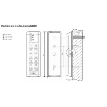 ROGER SL2000E Kombinatsioonlukk Eraldiseisev Juurdepääsukontrolli Klaviatuur, 2000 Kasutajat, IP65, Must