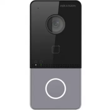 Hikvision DS-KV6113-PE1(C) Video uksekell 2 MP kaamera, PoE, Mifare kaardilugeja, IP65, IK08, must