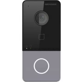 Hikvision DS-KV6113-PE1(C) Video uksekell 2 MP kaamera, PoE, Mifare kaardilugeja, IP65, IK08, must