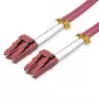 ROLINE LC-LC Multimode OM3 Patch Cable, Duplex, LSZH, Aqua, 1 m