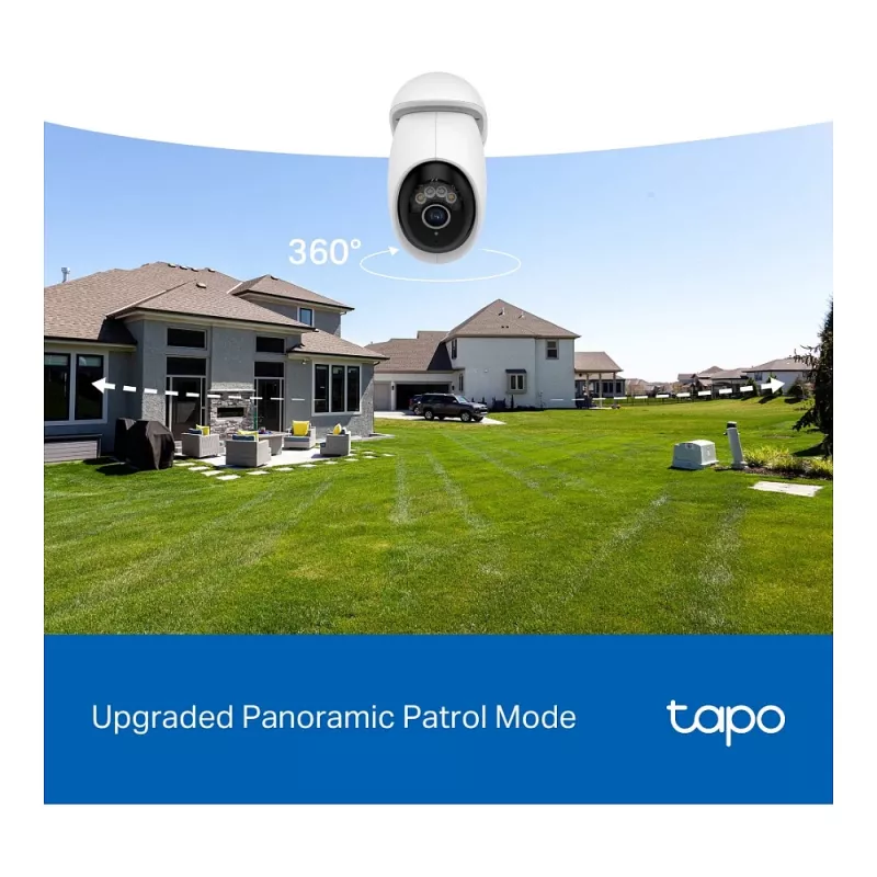 TP-LINK Tapo C560WS V1 võrguvalvekaamera - Pan/Tilt - Välitingimustes - Ilmakindel - Värviline öövaatlus - 8 MP - 4K UHD - Fikseeritud fookuskaugus - Heli - Juhtmevaba - Wi-Fi 6 - 802.11ax