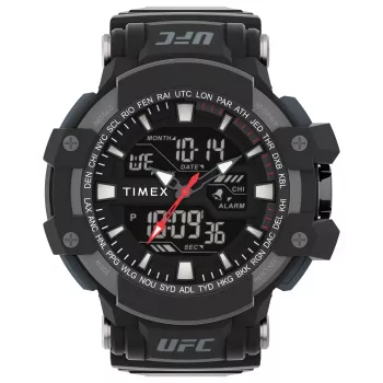 TIMEX meeste digitaalkell TW5M51800 53mm vaigukorpus must vaigurihm hall sihverplaat INDIGLO öövalgusti 100m veekindlus