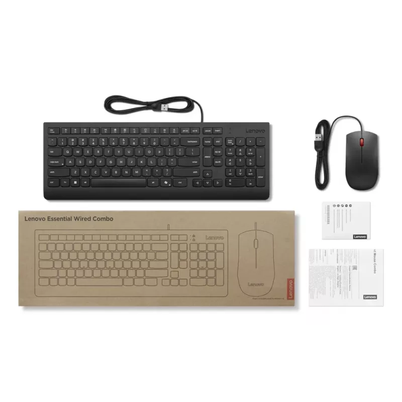 Lenovo Essential Wired Keyboard & Mouse Set Nordic (Soome/Rootsi) Copilot