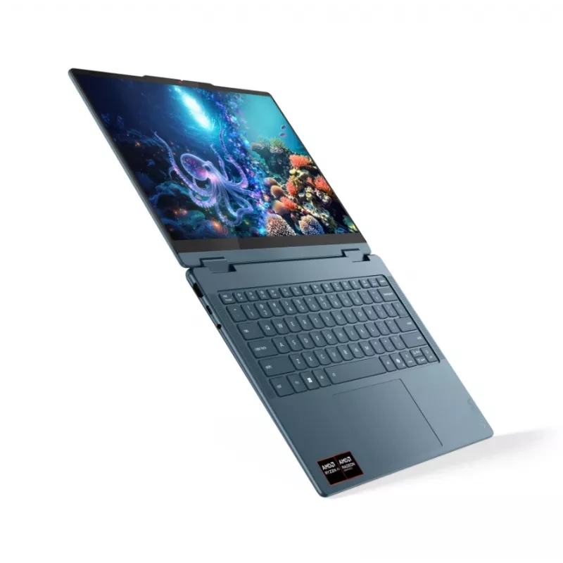 Lenovo Yoga 7 2-in-1 14 inch WUXGA OLED puuteekraaniga sülearvuti, AMD Ryzen AI 5 340, 16GB RAM, 512GB SSD, AMD Radeon 840M, Windows 11 Home, Tidal Teal