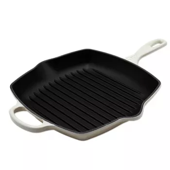 Le Creuset Signature Square Grill Pan 26cm Meringue
