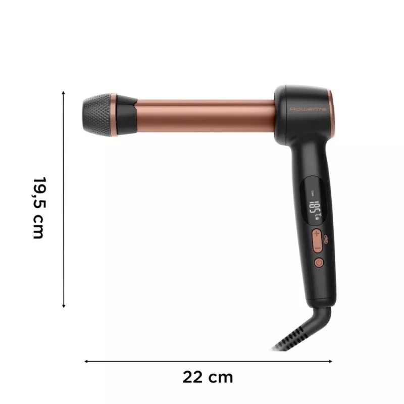 Rowenta CF4620E0 Twist Curl Lokitang - Keraamiline, Ioonkonditsioneer, 27/32/38mm, LCD-ekraan, 86W, Must/Vask
