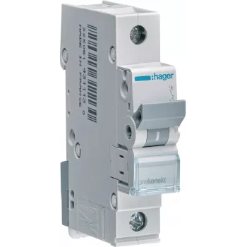 Hager MBN106E MCB 6kA, B Curve, 6A, 1 Pole