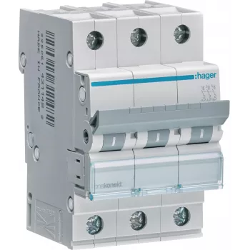 Hager MBN325E MCB 6kA, Curve B, 25A, 3-poolne