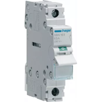HAGER SBN163 Modulaarne lahklüliti 1P 63A 1 Moodul