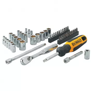 DEWALT DWMT81610-0 10-osaline 1/4-tollise ajamiga meetriline pesakomplekt (4-13mm) pesasiiniga