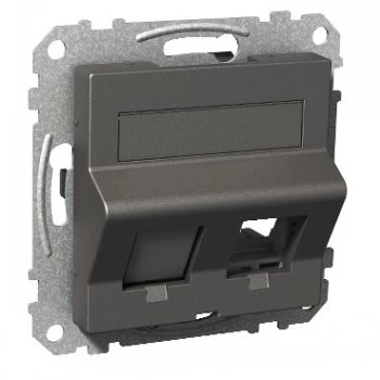 Schneider Electric Exxact Datacase Actassi/Keystone Oblique Anthracite Data Outlet Frame
