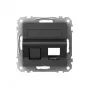 Schneider Electric Exxact Datacase Actassi/Keystone Oblique Anthracite Data Outlet Frame
