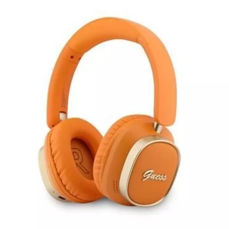 Guess Bluetooth On-Ear kõrvaklapid Rectangle Metal Script Orange