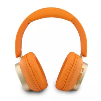 Guess Bluetooth On-Ear kõrvaklapid Rectangle Metal Script Orange