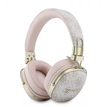Guess Over-Ear Bluetooth kõrvaklapid ENC Metal 4G Script Logo Roosa