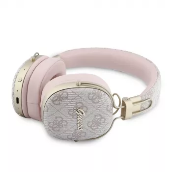 Guess Over-Ear Bluetooth kõrvaklapid ENC Metal 4G Script Logo Roosa