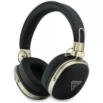 Guess Over-Ear Bluetooth kõrvaklapid ENC, metallist teralise kolmnurga logoga, must