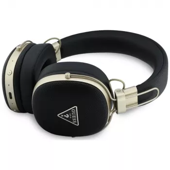 Guess Over-Ear Bluetooth kõrvaklapid ENC, metallist teralise kolmnurga logoga, must