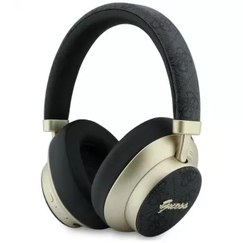 Guess GUE005456 Bluetooth Over-Ear kõrvaklapid ENC, 4G Gold Script Metal, must