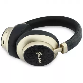 Guess GUE005456 Bluetooth Over-Ear kõrvaklapid ENC, 4G Gold Script Metal, must