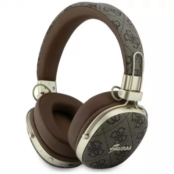 Guess GUE005462 Bluetooth Over-Ear kõrvaklapid ENC, metallist disain, 4G Script Logo, pruun