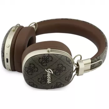 Guess GUE005462 Bluetooth Over-Ear kõrvaklapid ENC, metallist disain, 4G Script Logo, pruun