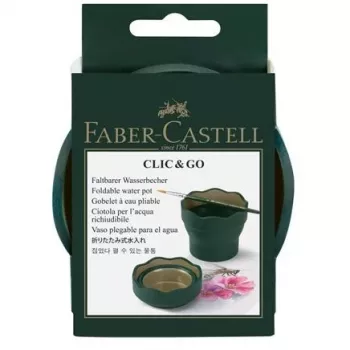 FABER-CASTELL CLIC&GO Kokkupandav veenõu 350 ml, läbipaistev sinine