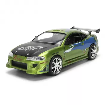 Jada Fast & Furious 20th Anniversary Mitsubishi Eclipse 1:24 Die-Cast Model - Roheline
