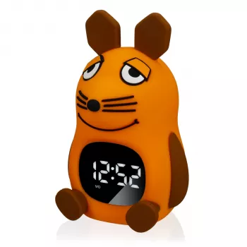 DieMaus Äratuskell Lastele Öövalgusega - Analoogkvarts, Soe Valge Öövalgus, Mitmevärviline (Sinine/Oranž)