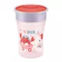 NUK Magic Cup 230 ml Punane 360° joogiservaga treeningtass väikelastele alates 8 kuust, lekkekindel, BPA-vaba, nõudepesumasinas pestav
