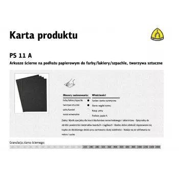 3M Klingspor PS 11 A märg- ja kuivlihvpaber P1500, 50 lehte