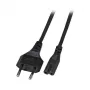 EFB Elektronik toitekaabel, Euro pistik C7 180 kraadi, 2 m, must