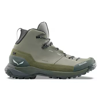 Salewa Puez Leather Mid PTX matkasaapad - Shadow/Dark Olive, EU 46.5