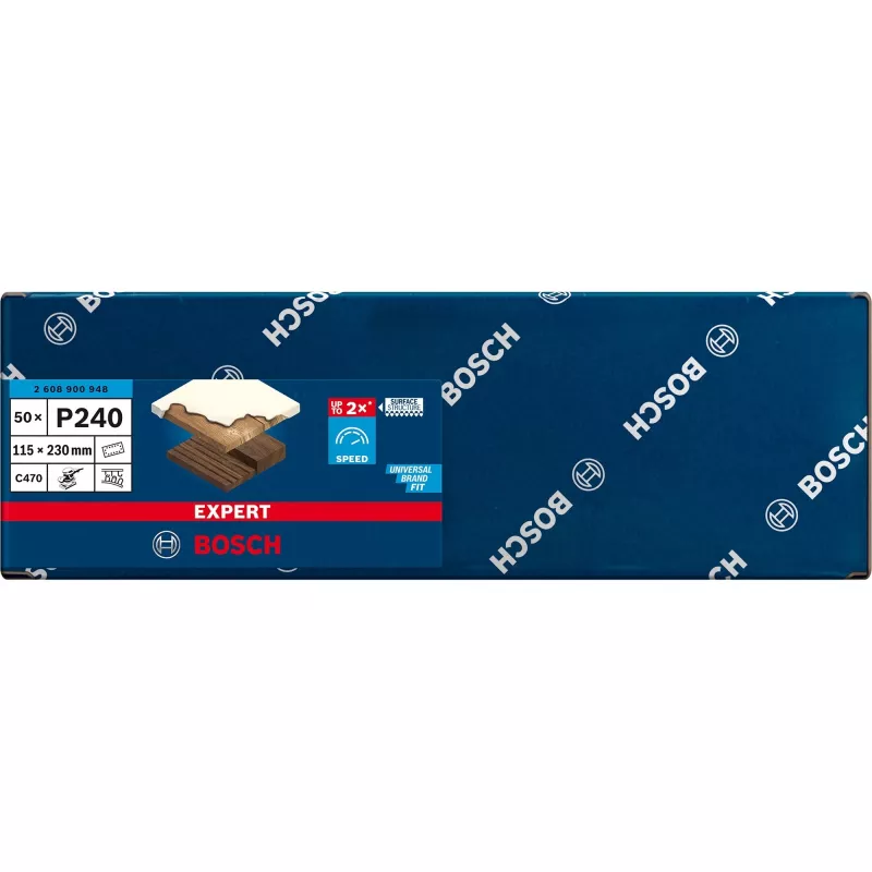 Bosch Expert C470 lihvpaber, 115 x 230 mm, terasus K240 (50-pakk, orbitaallihvijatele)