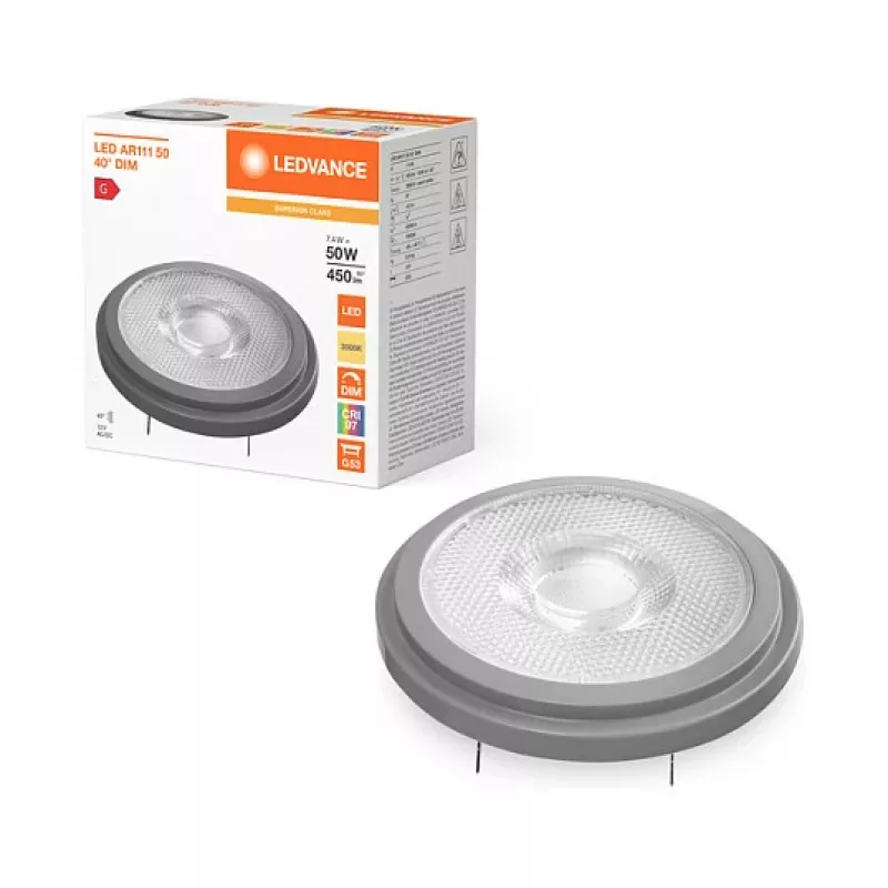 OSRAM AR111 50 40 7.4W 930 G53 S LED Reflektorlamp 450 lm 3000K G53 Dimmable