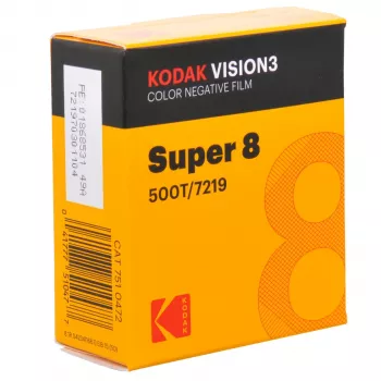 Kodak S8 Vision3 500T Color Negative Super 8 Film Cartridge (50 ft)