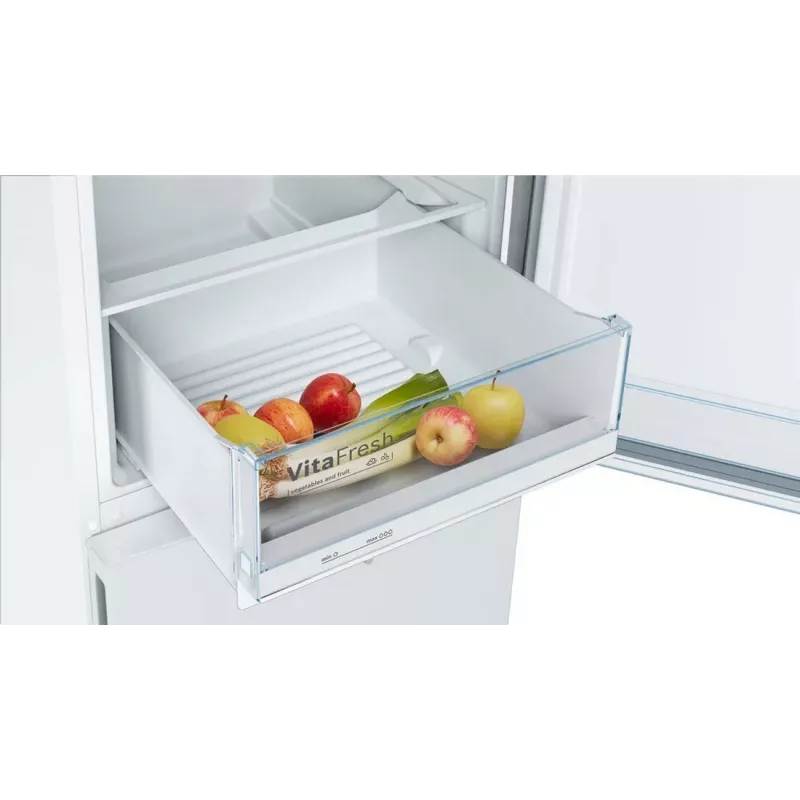 Bosch KGV362WEAS Külmik-sügavkülmik, valge, 308 L nettokogumaht, energiaklass E