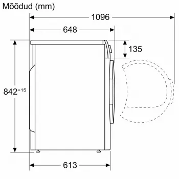 Bosch WQH245B9SN Soojuspumbaga Kuivati, 9 kg, A+++, Valge