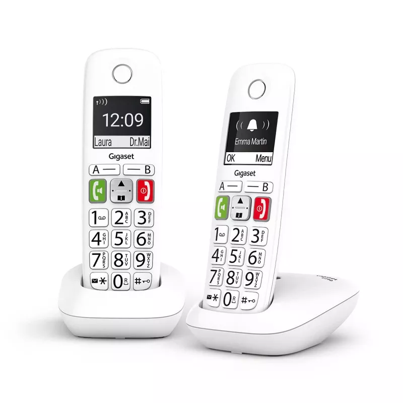 Gigaset E290 Duo juhtmeta DECT telefon valge