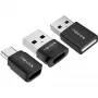 NEVOX Data Blocker (3-Pack) - USB-A isane emane laadimisadapter, takistab Juice Jacking'ut, must
