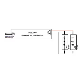 Brumberg 17252000 LED-toiteallikas, ristkülikukujuline, valge, DALI-2, 150W, 24V DC