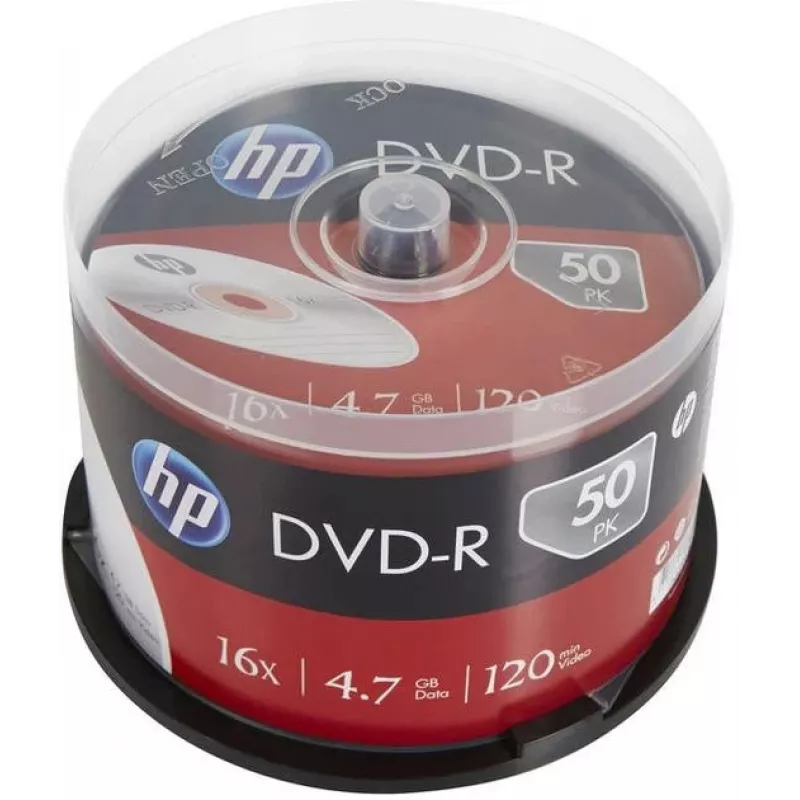 Verbatim HP DVD-R Spindel 50-pakk 16x 4,7GB AZO Arhiivikvaliteet